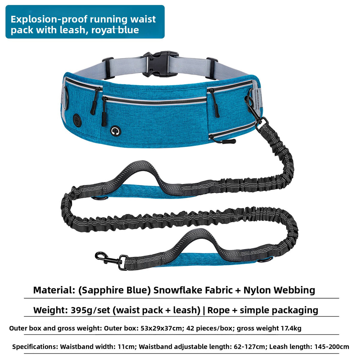Pawlume Retractable Reflective Dog Leash and Waist Bag