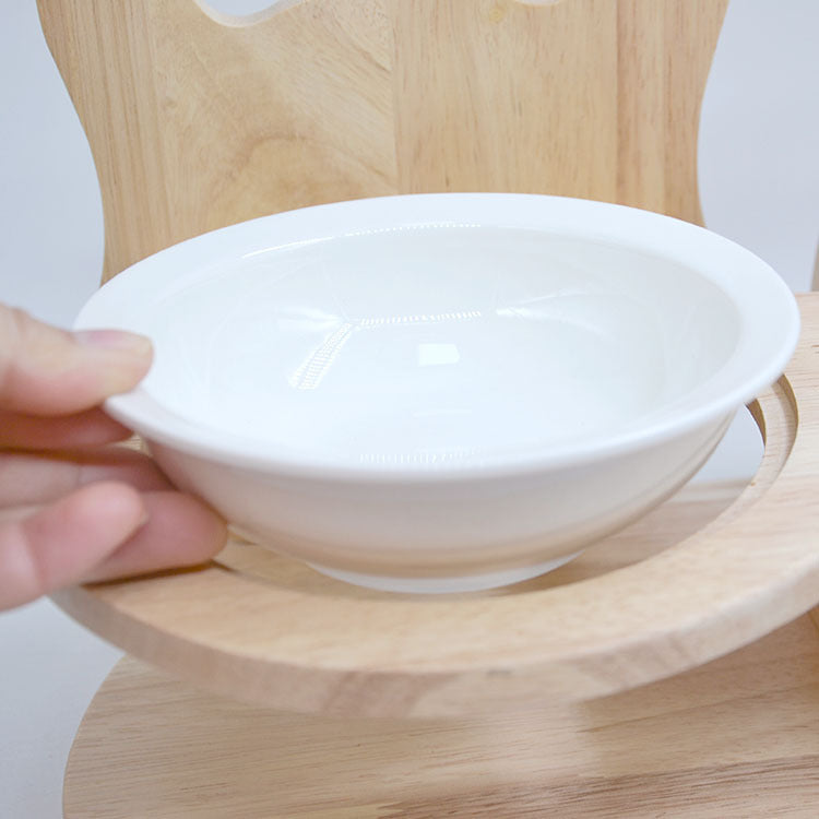 Pawlume Bamboo Pet Feeder Stand with Ceramic Bowls