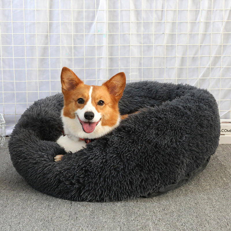Pawlume Round Plush Pet Bed