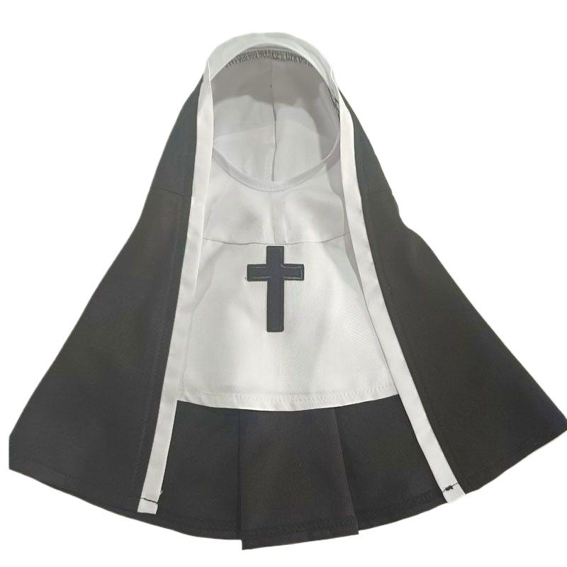 Pawlume Pet Nun Costume Halloween - Gothic Cloak for Pets