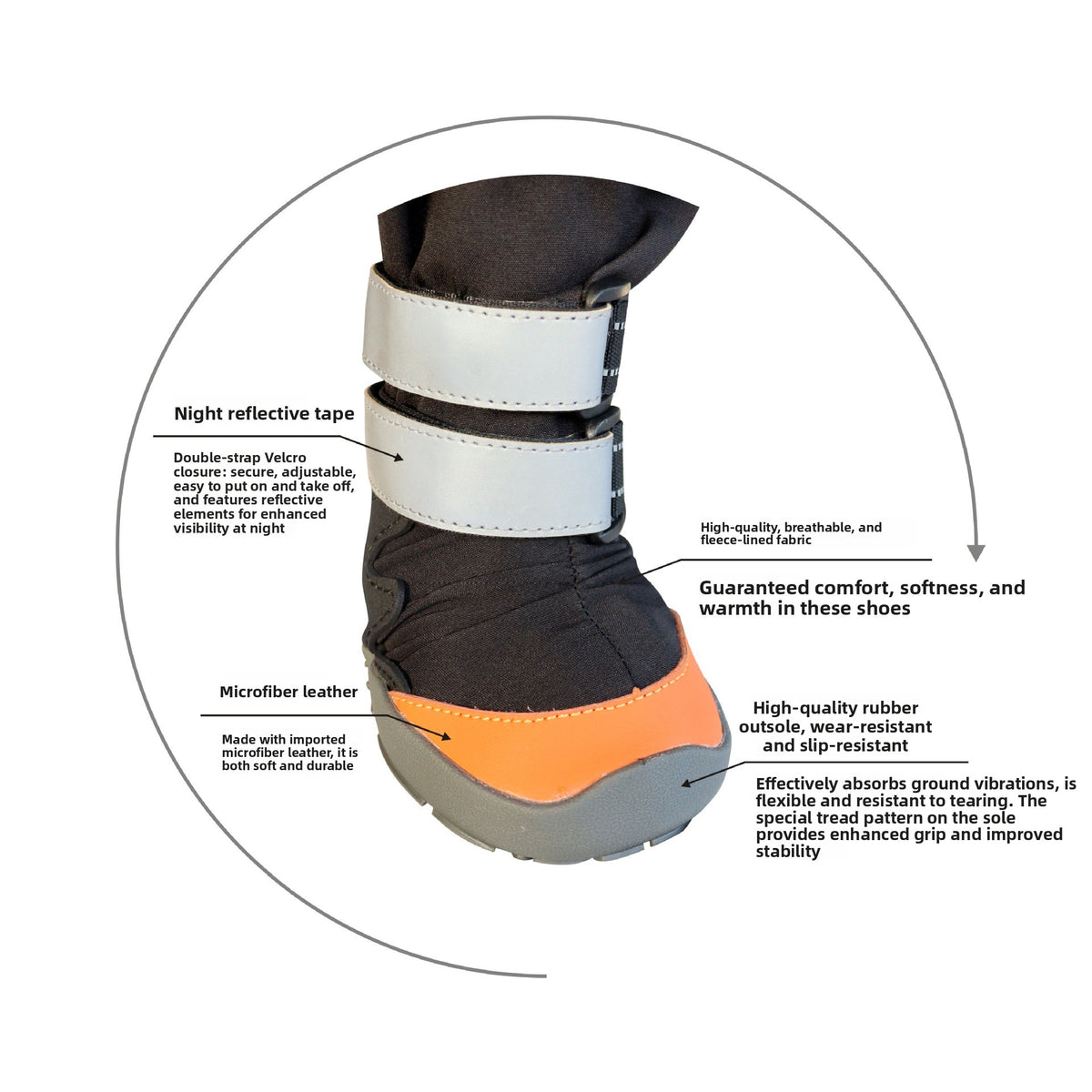 Pawlume Adjustable Anti-Slip Dog Shoes for Ultimate Paw Protection