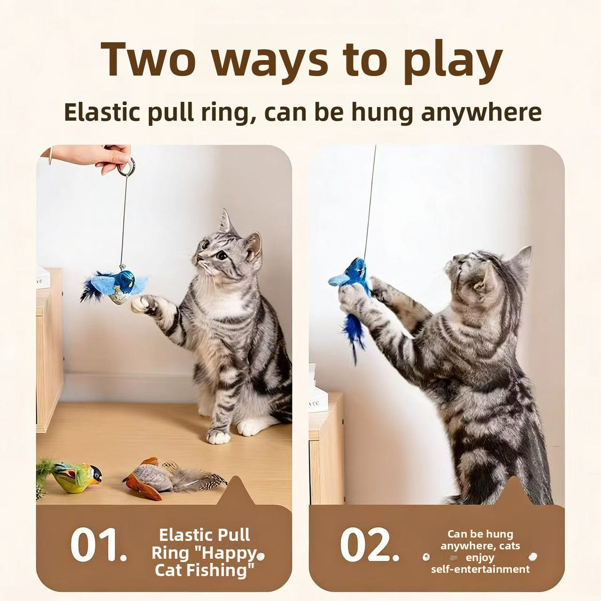 Pawlume Chirping Bird Cat Toy