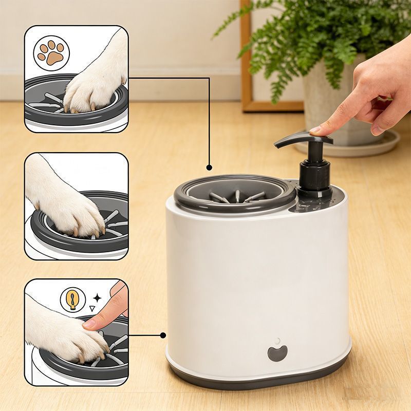 Pawlume Electric Pet Foot Washer: Effortless Cleaning for Happy Paws