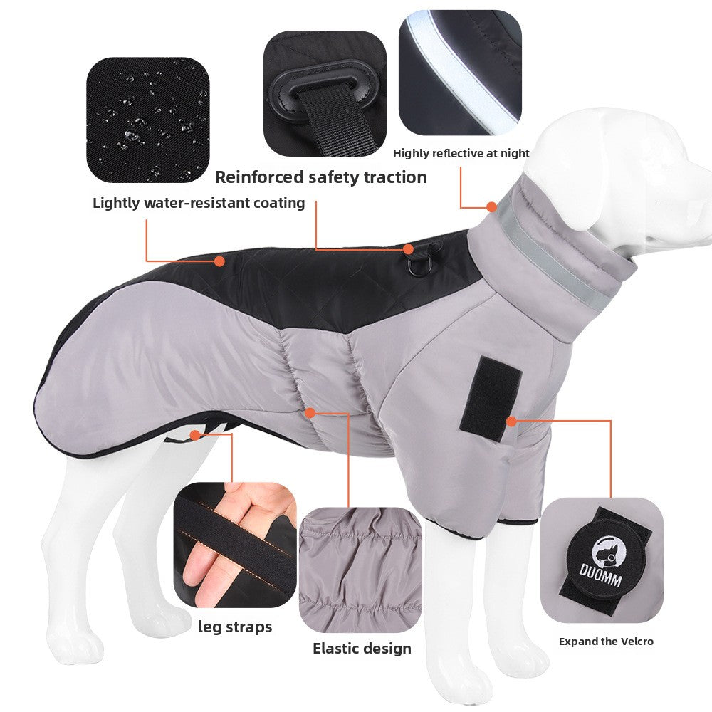 Pawlume Reflective Dog Jacket for Greyhounds and Whippets - Ultimate Warmth, Style, and Safety